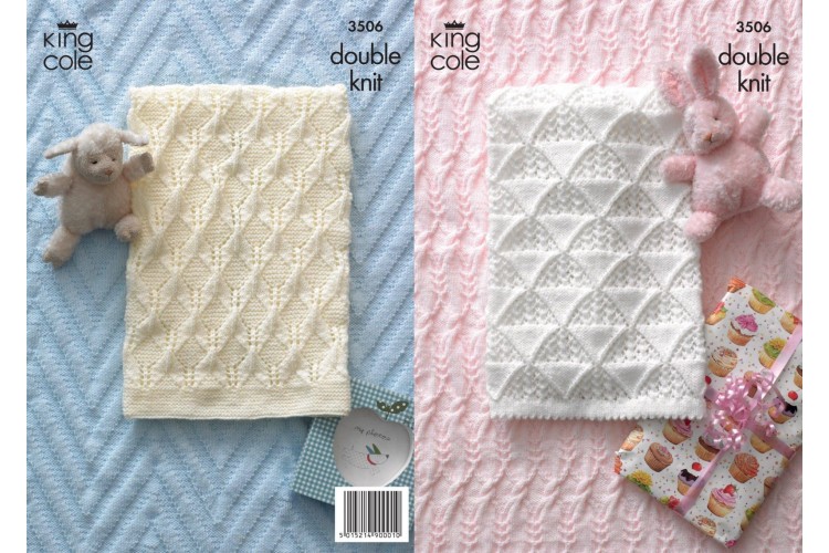 Baby Blankets Knitted in King Cole DK - 3506