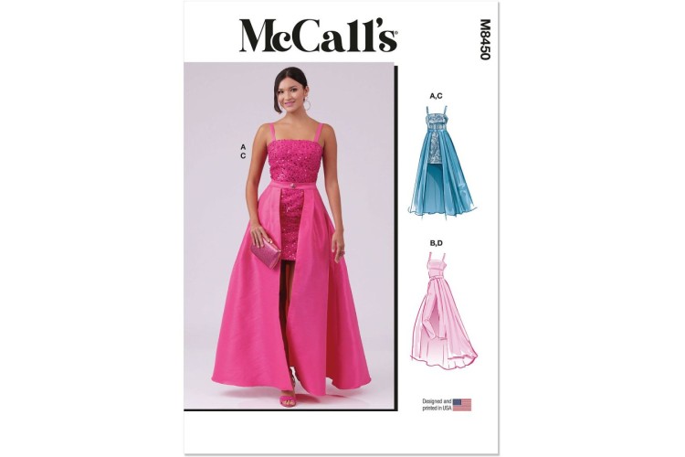 McCall's M8450 Misses' and Women's Dress, Jumpsuit and Overskirt