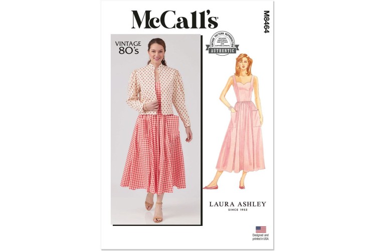 McCall's M8464 Misses' and Miss Petite Lined Jacket and Dress by Laura Ashley