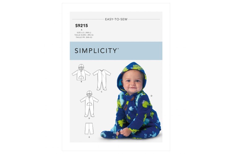 S9215 Babies' Jackets, Footed Bodysuits and Trousers