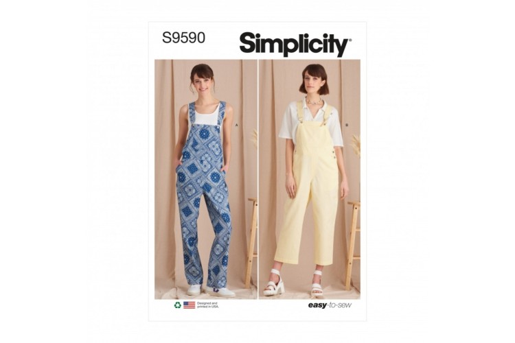 S9590 Simplicity Misses' Overalls
