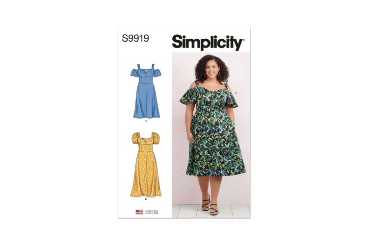 Simplicity S9919 Women’s Dress with Sleeve and Length Variations