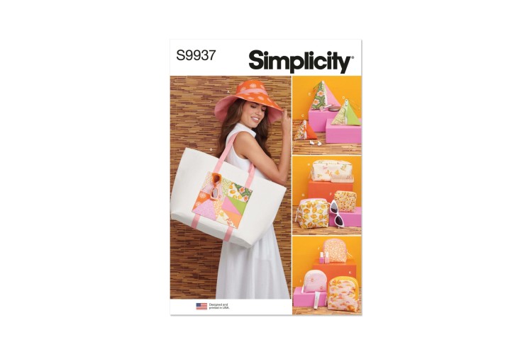 Simplicity S9937 Hat, Tote Bag and Zip Cases