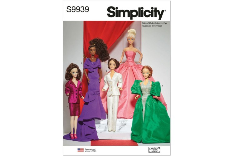 Simplicity S9939 11.5 Inch Fashion Doll Clothes